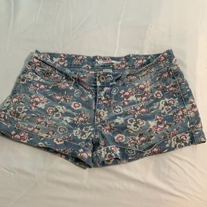 Floral Denim shorts size 10